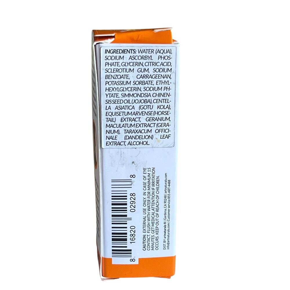 ArtNaturals Vitamin C Serum Brighten Moisturize Dull Dry Skin 0.33 fl oz / 10 ml - Picture 2 of 5